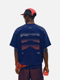 DAXUEN white oversized mountain landscape graphic tee