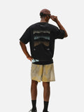 DAXUEN white oversized mountain landscape graphic tee
