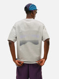 DAXUEN white oversized mountain landscape graphic tee