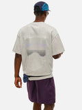 DAXUEN white oversized mountain landscape graphic tee