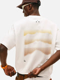 DAXUEN white oversized mountain landscape graphic tee