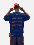 DAXUEN white oversized mountain landscape graphic tee