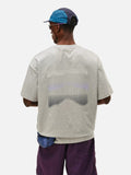 DAXUEN white oversized mountain landscape graphic tee