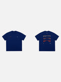 DAXUEN white oversized mountain landscape graphic tee