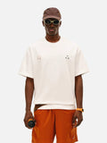 DAXUEN white oversized mountain landscape graphic tee
