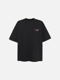 DAXUEN dark grey oversized mugshot graphic t-shirt