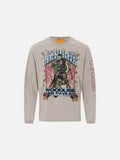 Multi-Colored Scooter Graphic Long Sleeve Tee