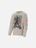 Multi-Colored Scooter Graphic Long Sleeve Tee