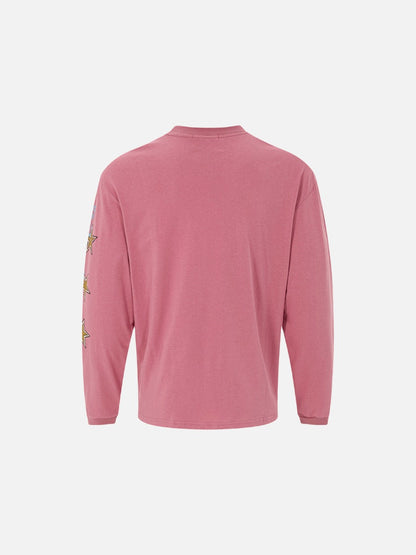 Multi-Colored Scooter Graphic Long Sleeve Tee