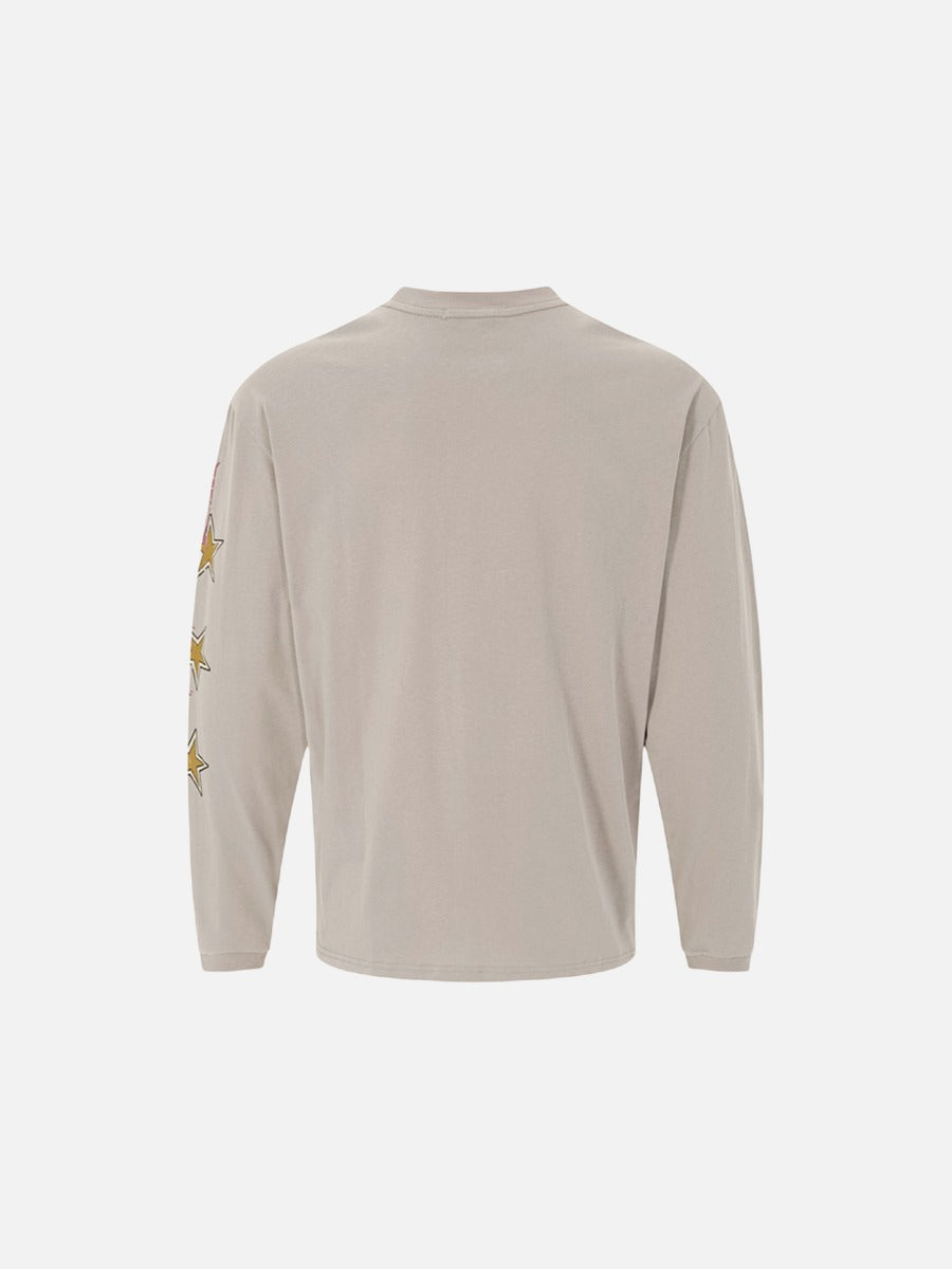 Multi-Colored Scooter Graphic Long Sleeve Tee