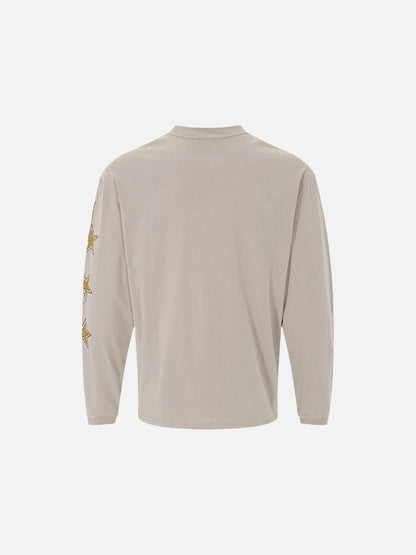 Multi-Colored Scooter Graphic Long Sleeve Tee