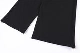 DAXUEN black oversized multi-graphic knit sweatpants