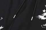 DAXUEN black oversized multi-graphic knit sweatpants
