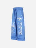 DAXUEN black oversized multi-graphic knit sweatpants
