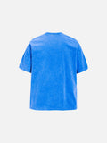 DAXUEN acid-wash multi-panel graphic oversized tee
