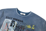 DAXUEN faded blue multi-panel graphic relaxed fit t-shirt