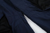 DAXUEN dark navy blue multi-pocket wide-leg cargo pants