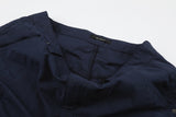 DAXUEN dark navy blue multi-pocket wide-leg cargo pants