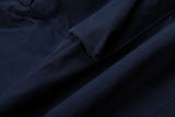 DAXUEN dark navy blue multi-pocket wide-leg cargo pants