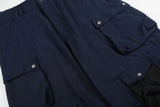 DAXUEN dark navy blue multi-pocket wide-leg cargo pants