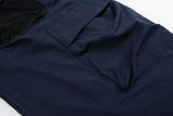 DAXUEN dark navy blue multi-pocket wide-leg cargo pants