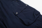 DAXUEN dark navy blue multi-pocket wide-leg cargo pants