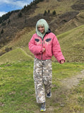 Multi-Tone Camouflage Oversized Cargo Pants