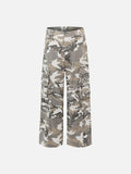 Multi-Tone Camouflage Oversized Cargo Pants