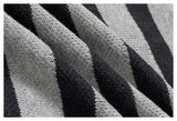 DAXUEN light grey and dark grey/black musical notes graphic hooded cardigan