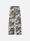 DAXUEN muted camouflage wide-leg pants