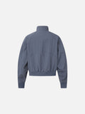 DAXUEN muted grey-blue sculptural bomber jacket