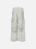 DAXUEN Muted grey wide leg trousers with paint splatter