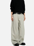 DAXUEN light beige-grey oversized wide-leg pants