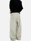 DAXUEN light beige-grey oversized wide-leg pants