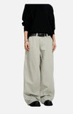 DAXUEN light beige-grey oversized wide-leg pants