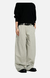 DAXUEN light beige-grey oversized wide-leg pants