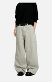 DAXUEN light beige-grey oversized wide-leg pants