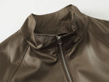 DAXUEN olive green full-zip bomber jacket