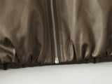 DAXUEN olive green full-zip bomber jacket