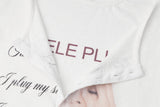 DAXUEN white muted portrait graphic long-sleeve Henley T-shirt
