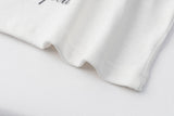 DAXUEN white muted portrait graphic long-sleeve Henley T-shirt