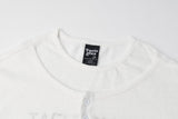DAXUEN white muted portrait graphic long-sleeve Henley T-shirt