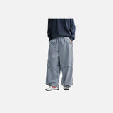 DAXUEN muted purple color-blocked wide-leg track pants