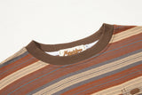 DAXUEN muted striped soft knit long-sleeve top
