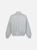 Relaxed Bomber Jacket in Grey and Black