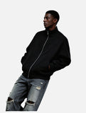 Relaxed Bomber Jacket in Grey and Black