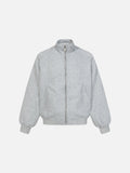 Relaxed Bomber Jacket in Grey and Black