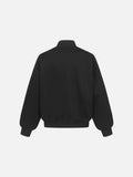 Relaxed Bomber Jacket in Grey and Black