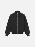 Relaxed Bomber Jacket in Grey and Black