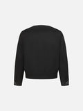 Abstract Bomber Jacket with Contrast Collar